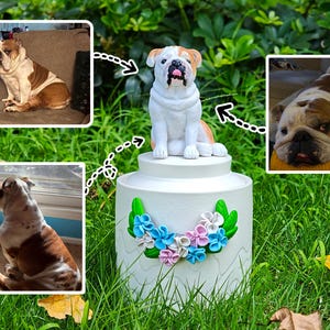 Custom Portrait Sculpture with Urn, Personalized Pet Urn, Clay Funeral Sculpture Urn, Handmade Pet Keepsake, Dog Ashes Urn, Pet Loss Gift