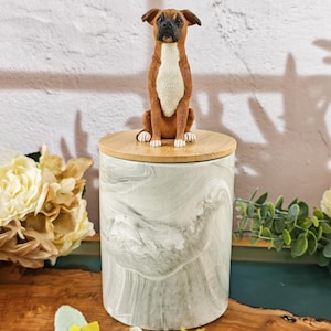 Custom Dog Ashes Urn,Pet Memorial Personalized Urn,Portrait  Sculpture with Urn,Unique Pottery Urn,Pet Loss Gift,Pet Memorial