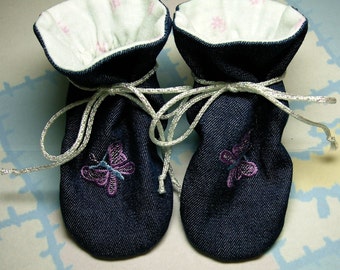 Terra Verde, "TV" Baby Bootie Bootee PDF Sewing Pattern, Includes 5 sizes Preemie to 12 months, Instant Download