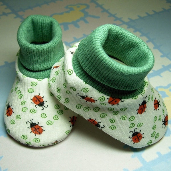 Sweetgrass Meadow, Baby Bootie PDF Pattern, Includes 5 sizes Preemie up to 12 mths, Instant Download