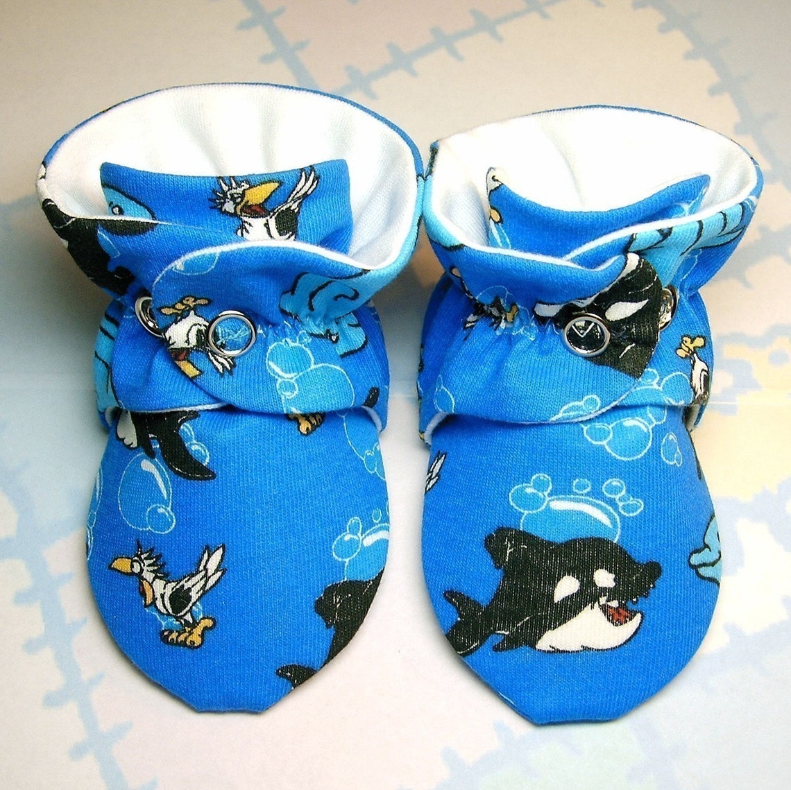 Fleece Bootie Pattern Thistledown Baby Bootie Sewing Pattern, Knit Fabric, 5 Sizes (PDF ...