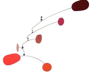 Phoenix Red Mobile | Midcentury Modern | Metal Mobile