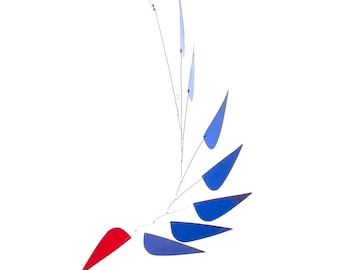 Blue Bird Midcentury Modern Mobile | Hanging Art Mobile