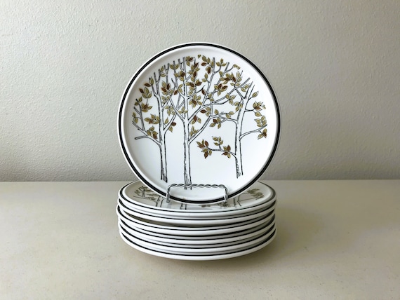 Vintage Mikasa Salad Plates - Mid-century Modern Ceramic - Etsy