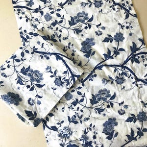 LAURA ASHLEY Valance Set - Laura Ashley &quot;Elise&quot; Blue & White Floral Valances - Set of Two