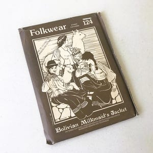 Vintage 1982 Folkwear Sewing Pattern: Bolivian Milkmaid&#39;s Jacket