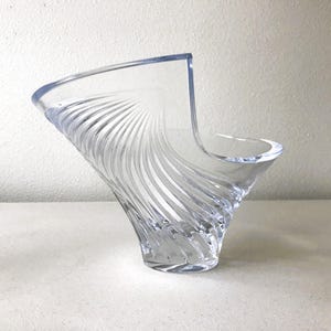 Vintage Louise Kennedy Crystal Bowl: Art Deco Nouveau Salad Serving Bowl imagem 1