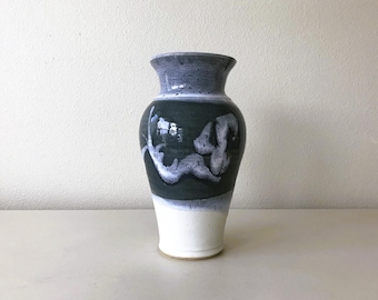 Vintage Artisan Ceramic 12" Vase - Signed Fine Art Pottery