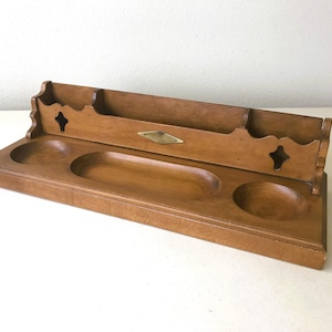 Vintage Tell City Maple Men&#39;s Valet Tray - Dresser Caddy