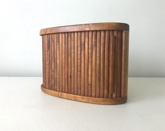 Vintage Teak Accordian Small Tabletop Shelf