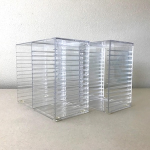 Vintage CD Holder - Translucent Acrylic CD Storage Units, Set of 2