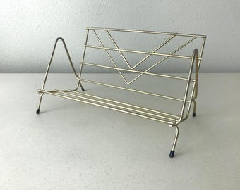 Vintage Deco Book Stand - Brass Metal Book Holder