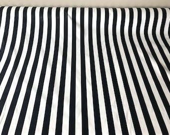 Vintage 5th Avenue Fabric: NEW Black & White Stripe Home Decor Material, 4 yds