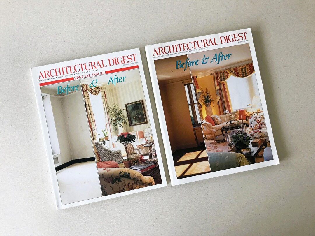 Vintage Architectural Digest Magazine, Lot of 2 - Before & After From ...