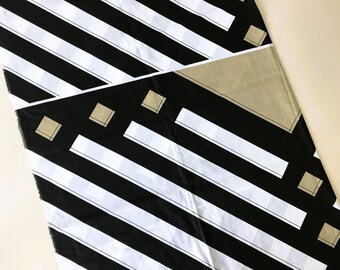 Vintage Mod Fabric - Geometric Large Print Chevron Fabric, 3 yards