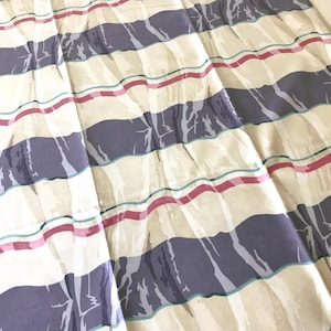 Vintage Fabric - P Kaufmann Ribbon Stripe SUNROOM Crisp Coated Cotton Chintz Fabric - 4 yards
