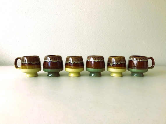 Vintage 70s "Mushroom" Mugs - Ceramic Mushroom Decor