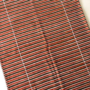 Vintage Vera Neumann Tablecloth - Brown & Rust Red Stripe Tablecloth - Vera Midcentury 50&quot; Square Tablecloth