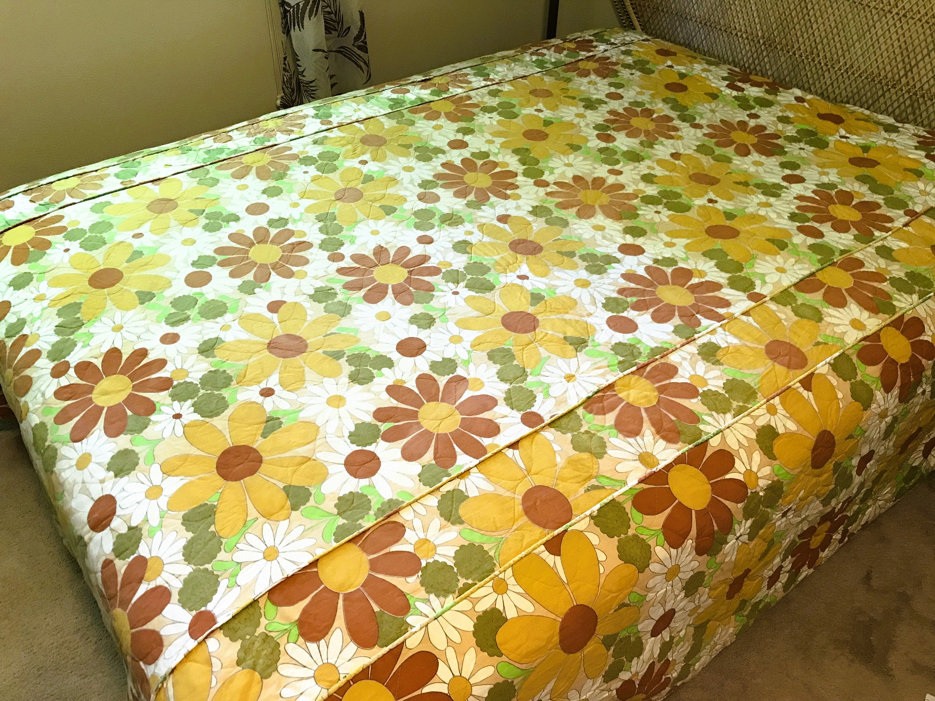 Vintage 60s 70s Jcpenney Fashion Manor Penn-prest FLOWER POWER Big