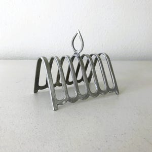 Vintage Silver Metal English Toast Rack or Napkin Holder