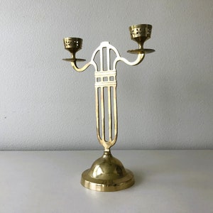 Vintage Brass Candelabra - Regal 15&quot; Openwork Candelabra
