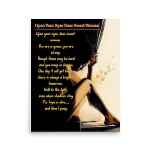 Inspirational Poem Print: Christian Wall Art, Encouragement Gift