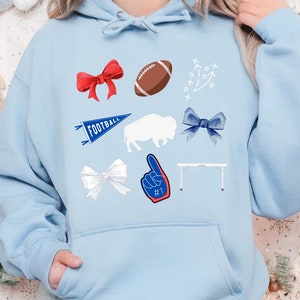 Gildan Coquette Football New York Buffalo Football Sweatshirt Josh Allen Bills Mafia Hoodie for Buffalo fans