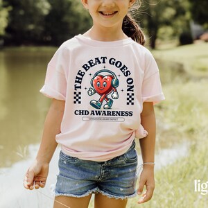 CHD AWARENESS SHIRT FOR YOUTH AND KIDS THE BEAT GOES ON GILDAN SHIRT