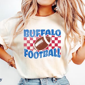 Buffalo Football Comfort Colors Shirt for Her,Trendy Buffalo Football Shirt,Buffalo Game Day Tee Shirt,Gift for Buffalo Football Fan Gift