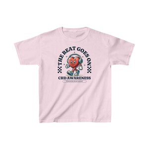 CHD AWARENESS SHIRT FOR YOUTH AND KIDS THE BEAT GOES ON GILDAN SHIRT