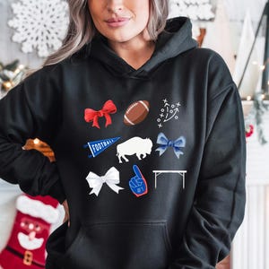 Gildan Coquette Football New York Buffalo Football Sweatshirt Josh Allen Bills Mafia Hoodie for Buffalo fans