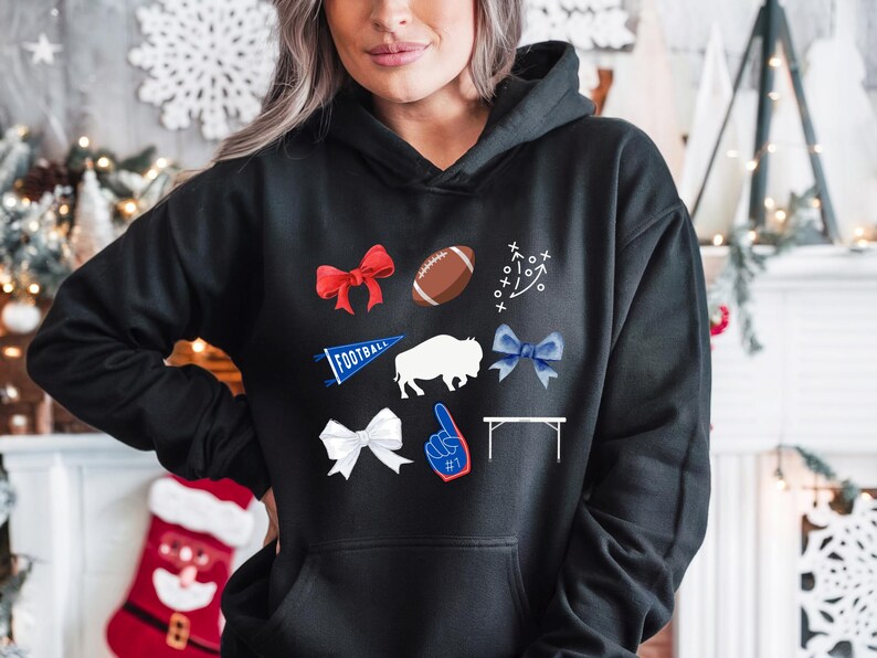Gildan Coquette Football New York Buffalo Football Sweatshirt Josh Allen Bills Mafia Hoodie for Buffalo fans