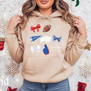 Gildan Coquette Football New York Buffalo Football Sweatshirt Josh Allen Bills Mafia Hoodie for Buffalo fans