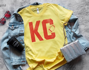 KC Football Youth Tshirt- Kansas City Football, Kansas City Kids Bella Canvas, KC Football fans gift for KC Youth Tee Super Soft Family
