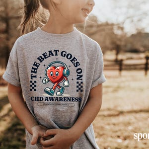CHD AWARENESS SHIRT FOR YOUTH AND KIDS THE BEAT GOES ON GILDAN SHIRT