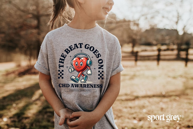 CHD AWARENESS SHIRT FOR YOUTH AND KIDS THE BEAT GOES ON GILDAN SHIRT