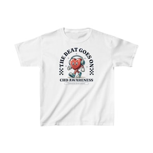 CHD AWARENESS SHIRT FOR YOUTH AND KIDS THE BEAT GOES ON GILDAN SHIRT