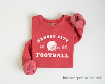 Kansas City Football Gildan Shirt Retro Style Vintage Sports Tee Trendy Casual Fan Apparel-Gift for Her or Him-Simple KC Textured Tee
