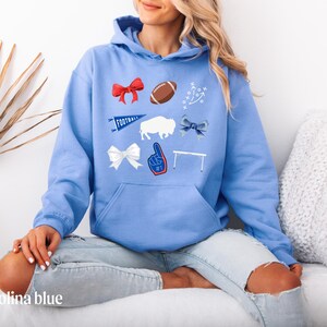Gildan Coquette Football New York Buffalo Football Sweatshirt Josh Allen Bills Mafia Hoodie for Buffalo fans