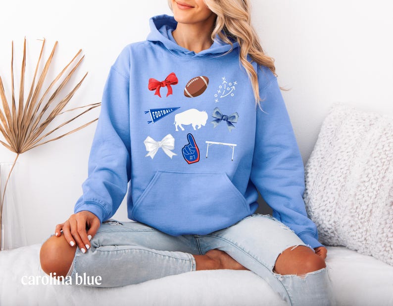 Gildan Coquette Football New York Buffalo Football Sweatshirt Josh Allen Bills Mafia Hoodie for Buffalo fans