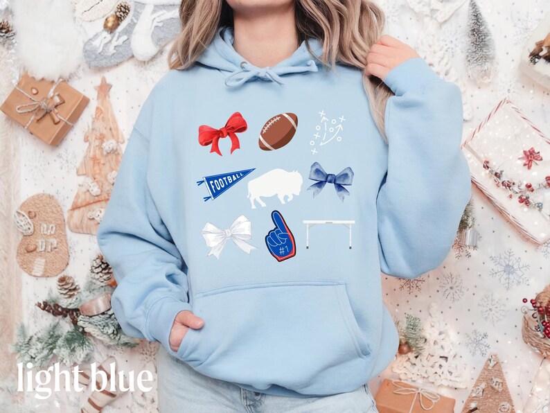Gildan Coquette Football New York Buffalo Football Sweatshirt Josh Allen Bills Mafia Hoodie for Buffalo fans