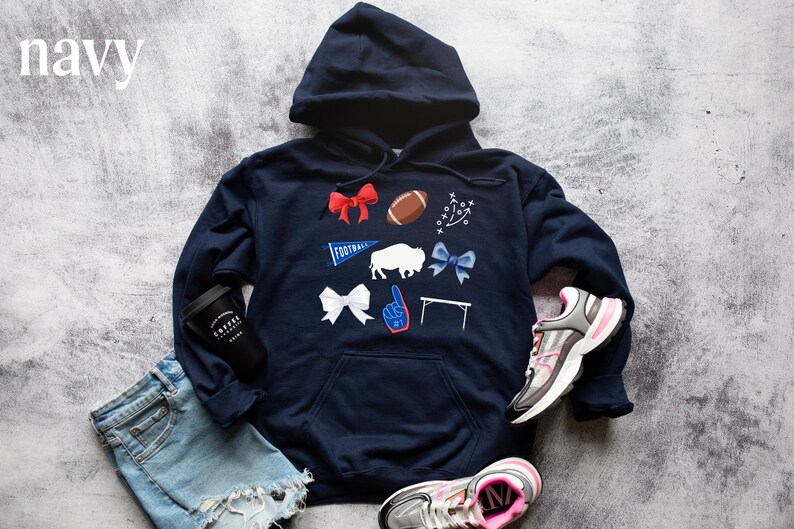 Gildan Coquette Football New York Buffalo Football Sweatshirt Josh Allen Bills Mafia Hoodie for Buffalo fans