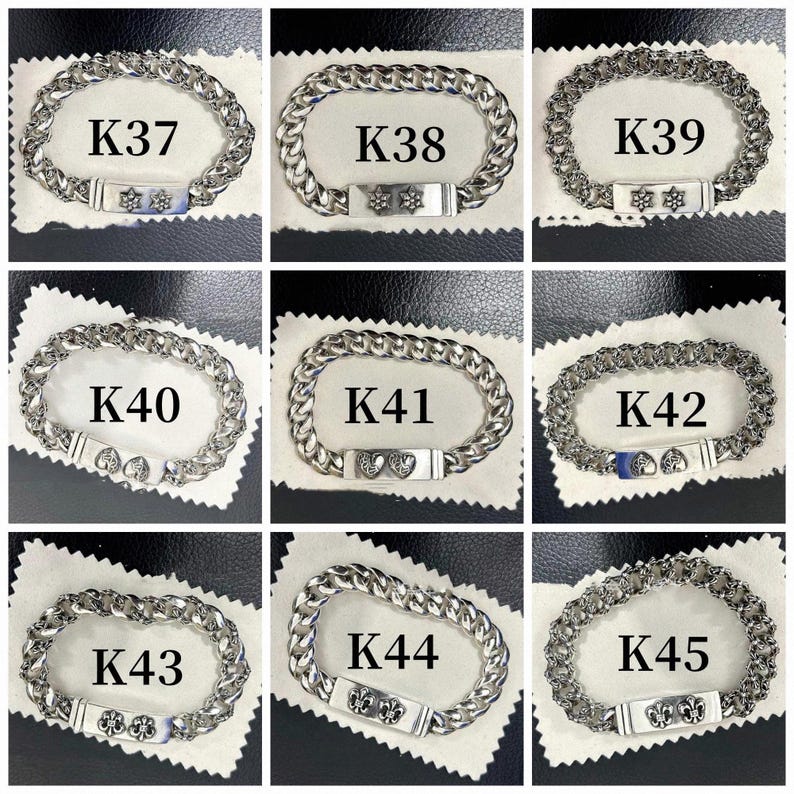 Silver Flower Cross Bracelet,chrome Hearts Bracelet,,dagger Bracelet