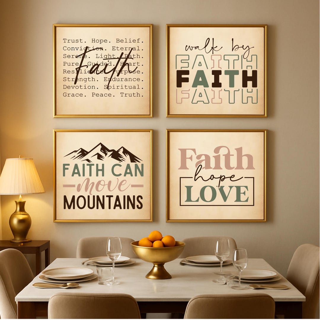 Christian Wall Art Prints: Faith Quotes Home Decor (digital Download ...