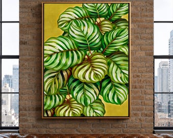 Emerald Monstera Leaf Print | Luxury Botanical Wall Art (Digital Download)