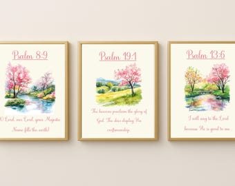 Inspirational Christian Quotes Wall Art Set:  (Digital Download)
