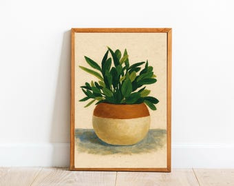 Big Plant| Botanical Print: Abstract Plant Wall Art (Digital Download)