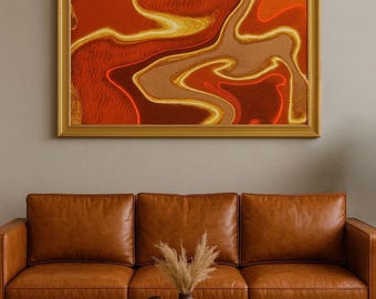 Rustic Gold Abstract Art Print: Modern Texture (Digital Printable)