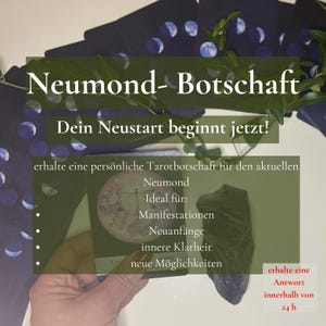 Neumond Tarot Reading Legung- detaillierte persönliche Kartenlegung- Nachricht vom Universum- Hellsehen- Spirituelle Beratung- Manifestation