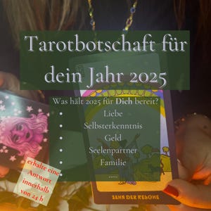 Tarot Reading für 2025 monatliche spirituelle Analyse-Kartenlegung für dein Jahr- Beruf, Liebe, Familie, Zukunft-Botschaften des Universums